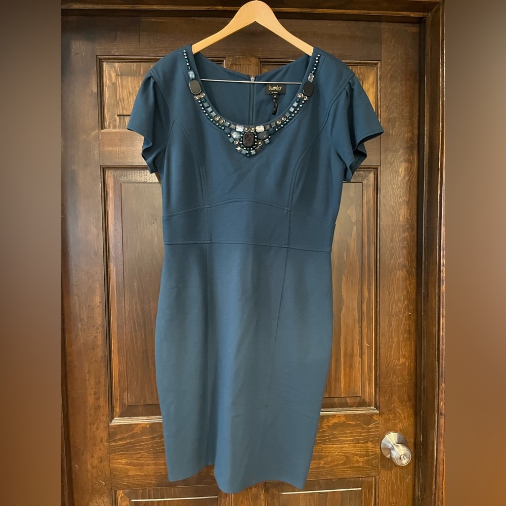 Gorgeous Laundry by Shelli Segal Dress (Stone Blue)